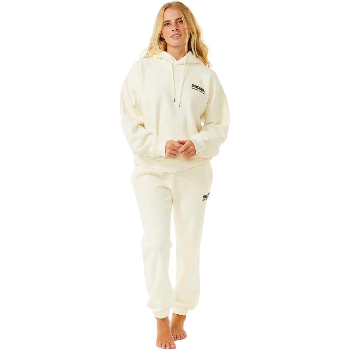 2025 Rip Curl Mujer Sudadera Con Capucha Surf Puff Heritage 06AWFL - Natural